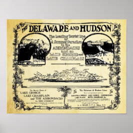 Old Train Travel Vacation Advertisement Poster