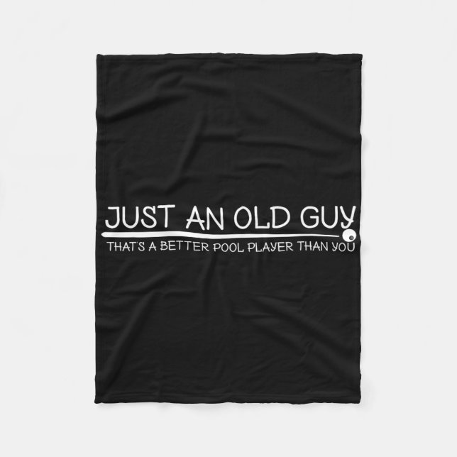 Old Typ Pool Player Geschenkdesign für ältere Bill Fleecedecke (Vorderseite)