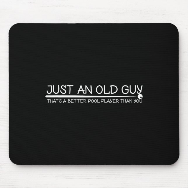 Old Typ Pool Player Geschenkdesign für ältere Bill Mousepad (Vorne)