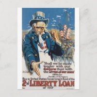 Old "Uncle Sam" U.S. War Poster circa 1917
