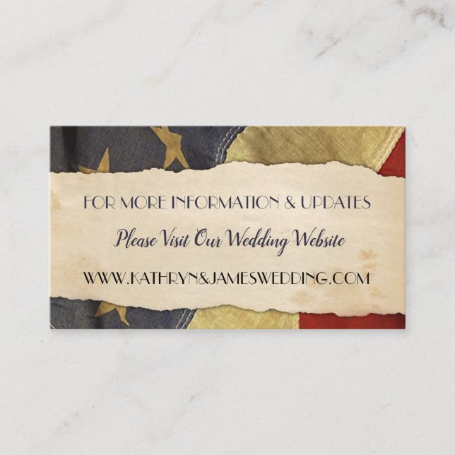 Old USA Patriotic Vintag Flag Begleitkarte (Vorderseite)