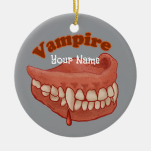 Old Vampire Teeth Keramik Ornament