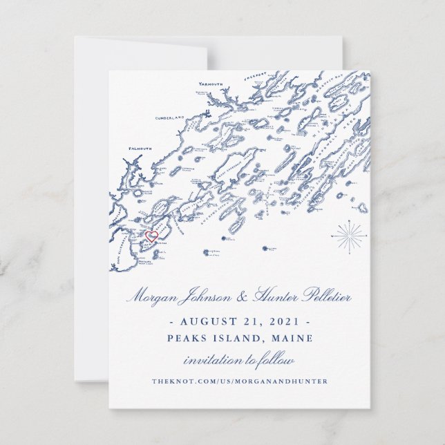 OLD VERSION Peaks Island Save the Date (Vorderseite)