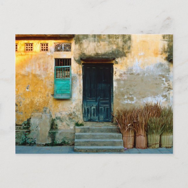 Old Vietnamese Wall Postkarte (Vorderseite)