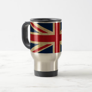 Old Vintag Grunge United Flag Union Jack Reisebecher