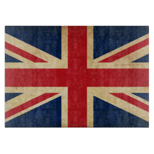 Old Vintag Grunge United Flag Union Jack Schneidebrett