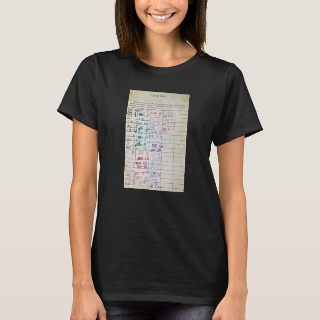Old Vintage Library Card T-Shirt (Vorderseite)