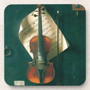 Old Violin Still Life von William Michael Harnett Getränkeuntersetzer