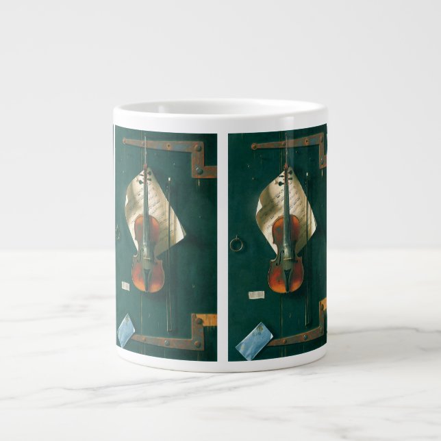 Old Violin Still Life von William Michael Harnett Jumbo-Tasse (Vorderseite)