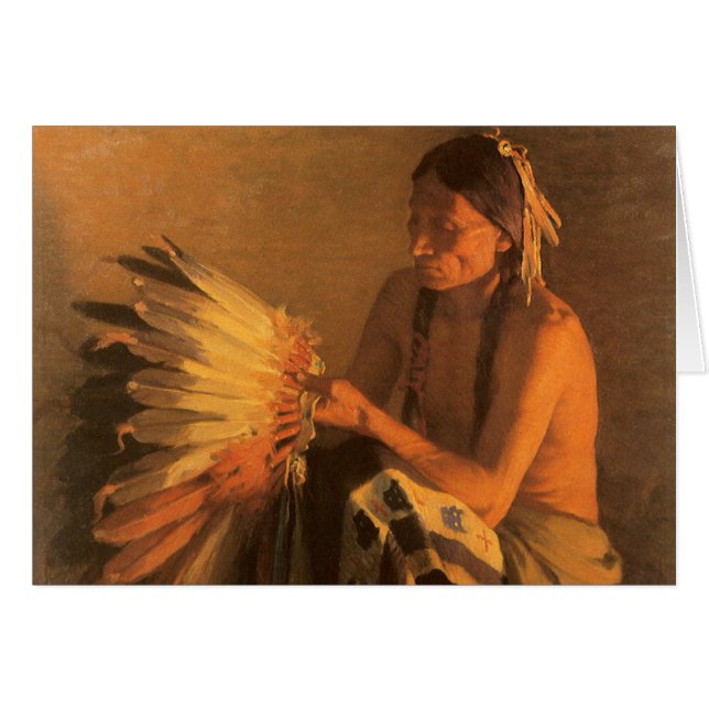 Old War Bonnet von Joseph Henry Sharp (Vorderseite (Horizontal))
