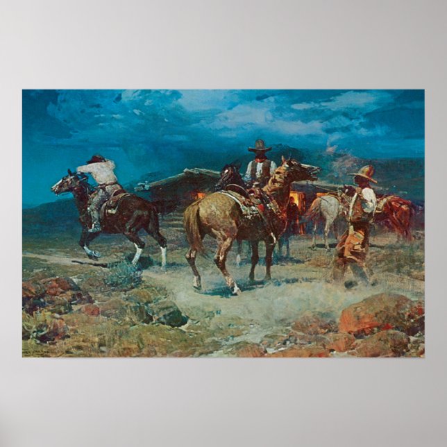 Old West 1922 Pony Express Art Print Poster (Vorne)