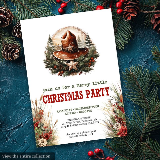 Old West Christmas party printable invitation (Old West Christmas party printable invitation

)