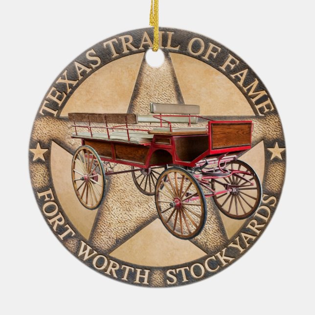 Old West, Fort Worth, Texas Keramik Ornament (Hinten)