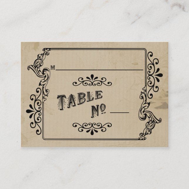 Old West Inspirierte Table Platzkarte (Vorderseite)