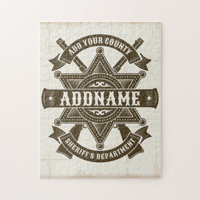 Old West Sheriff Stellvertretende Rifles Abzeichen (Vertikal)