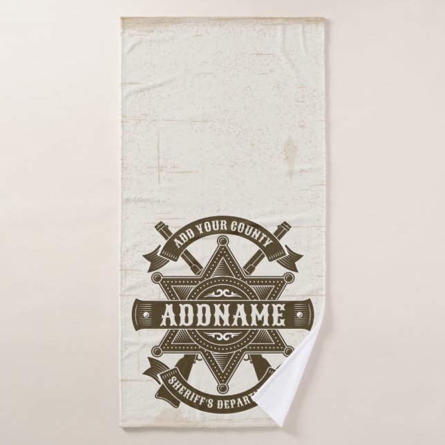 Old West Sheriff Stellvertretende Rifles Abzeichen Badhandtuch Set (Badehandtuch)