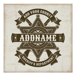 Old West Sheriff Stellvertretende Rifles Abzeichen Poster