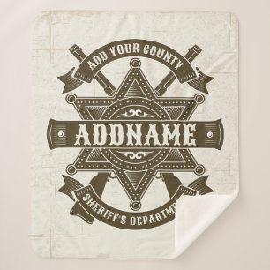 Old West Sheriff Stellvertretende Rifles Abzeichen Sherpadecke