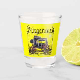 Old West Stagecoach Schnapsglas