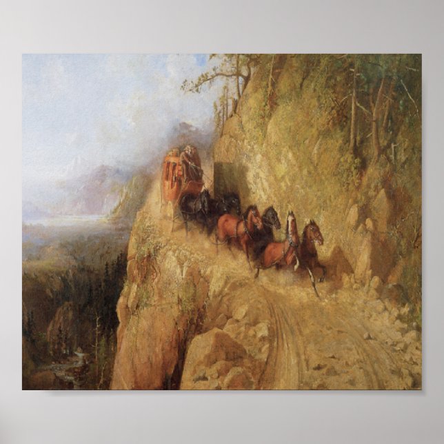 Old West Stagecoach Vintages Poster (Vorne)