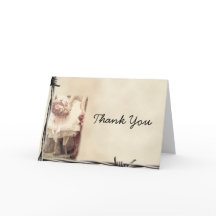 Old West Stiefel und Bouquets Danke Karte