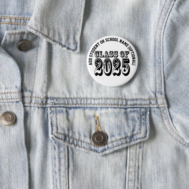 Old West Style Class of 2025 Abschluss Button (Beispiel)