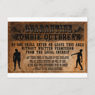 OLD WEST ZOMBIE POSTKARTE