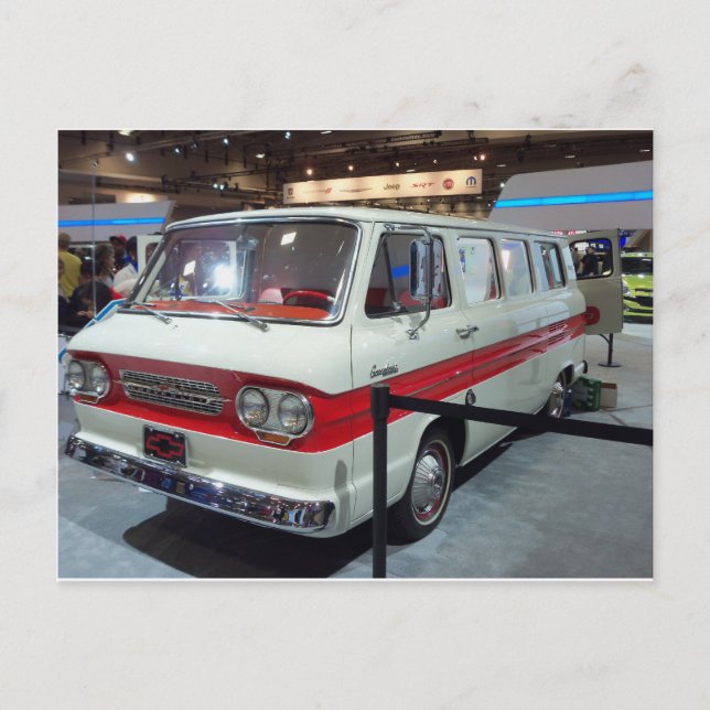 Old White Van Postkarte (Vorderseite)