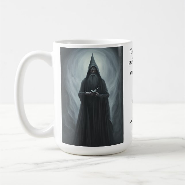 Old Wise Gray Wizard Tasse mit Zitat (Links)
