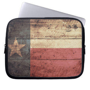 Old Wood Texas Flag Laptopschutzhülle