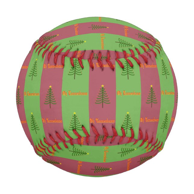 Old World Christmas Tree Muster Evergreen Baseball (Vorderseite)