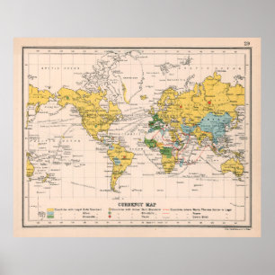 Old World Currency Map (1907) Poster