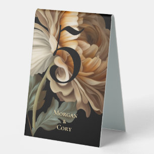 Old World Dark Painted Blume Hochzeit Tischaufsteller