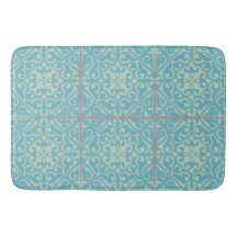 Old World Fliesenbad Rug in Blumenmuster