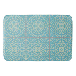 Old World Fliesenbad Rug in Blumenmuster Badematte