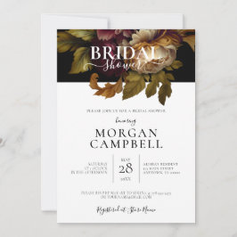 Old World Floral Bridal Dusche Einladung