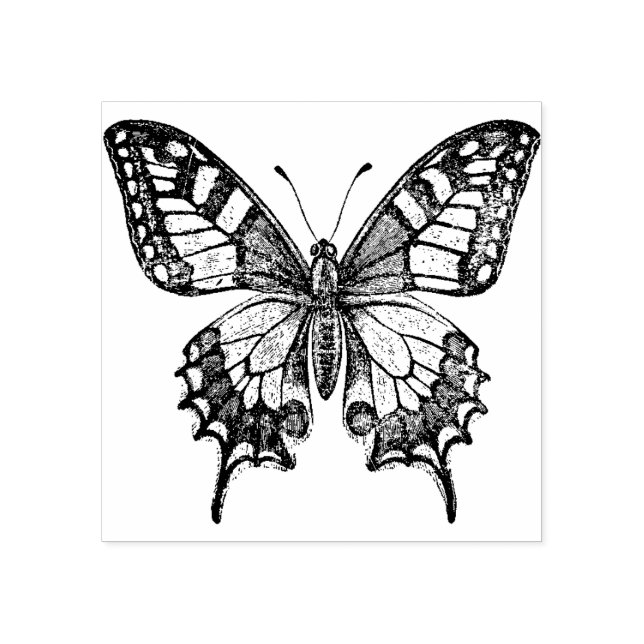 Old World Frack Butterfly Gummistempel (Prägung)