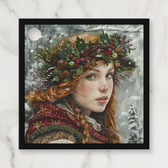 Old World Lady Geschenkanhänger (Vorderseite)