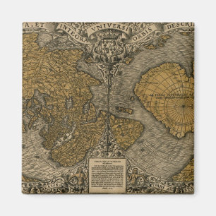 Old World Map Magnet