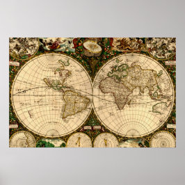 Old World Map Poster