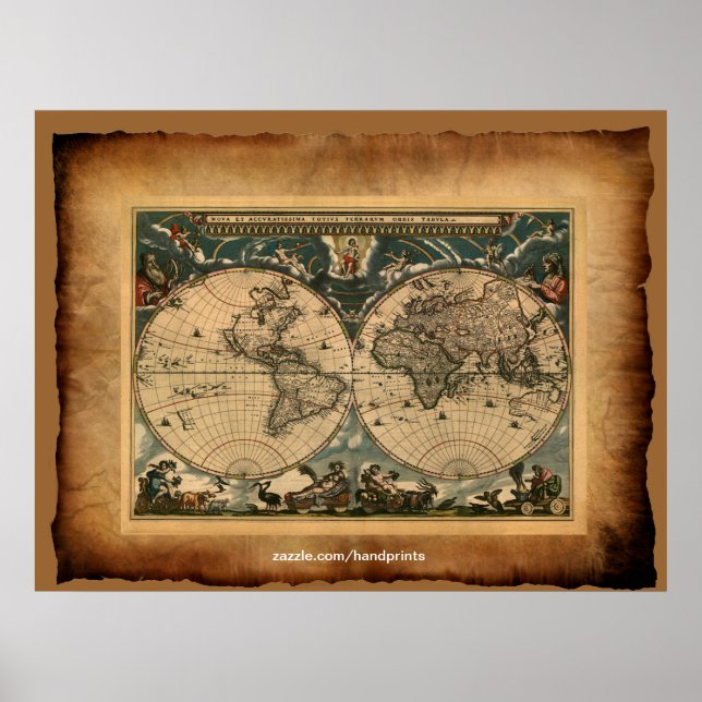 Old World Map Poster (Vorne)