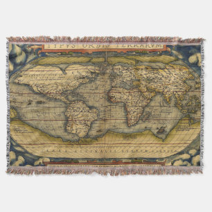 Old World Map Rugs Decke