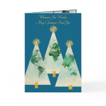 Old World Map Weihnachtsbaumkarte