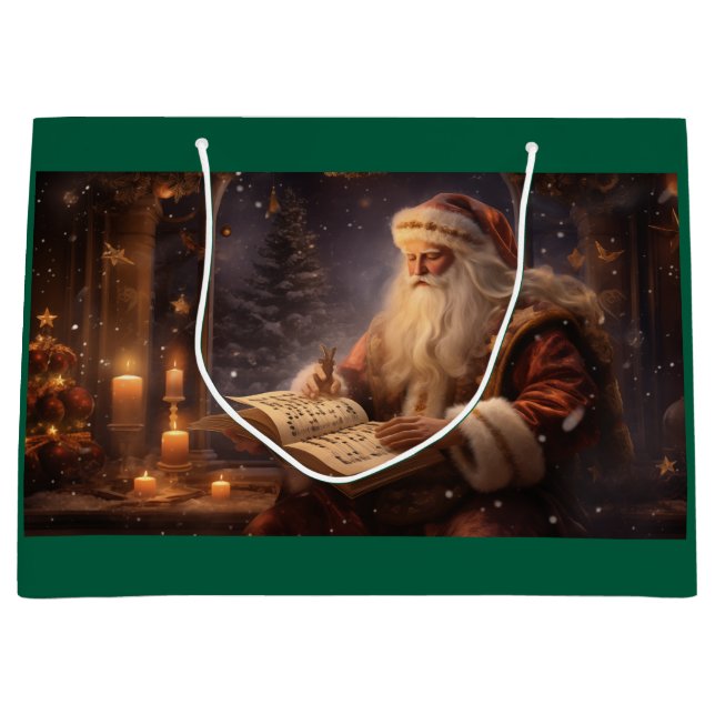 Old World Santa Große Geschenktüte (Vorderseite)
