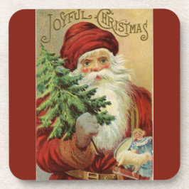 Old World Santa Joyce Weihnachten Rot Untersetzer