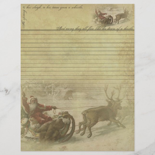 Old World Santa Letterhead - Brief von Santa (Vorderseite)