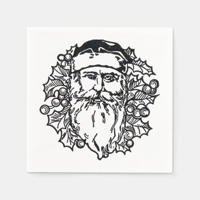 Old World Santa Paper Napkin Serviette (Vorderseite)