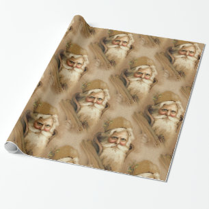 Old World viktorianischer Weihnachtsmann Geschenkpapier