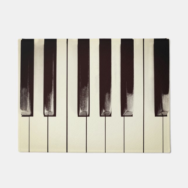 Old Worn Piano Keys Fußmatte (Vorderseite)
