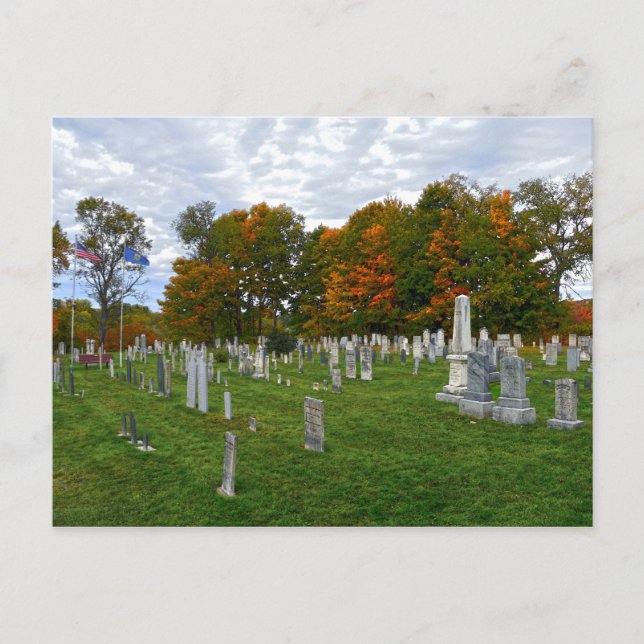 Old Yard Friedhof, Stowe, Vermont Postkarte (Vorderseite)